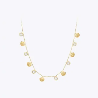 Shell Zircon Necklace