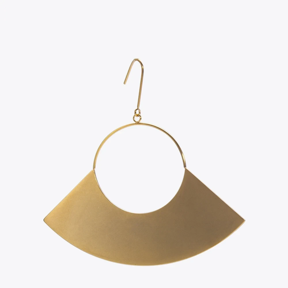 Wide Fan Earrings Matte - Image 3