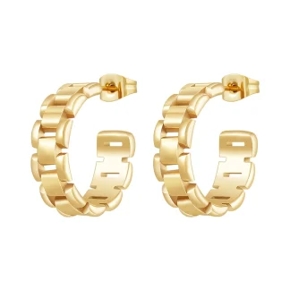 Watch Strap Hoop Earrings