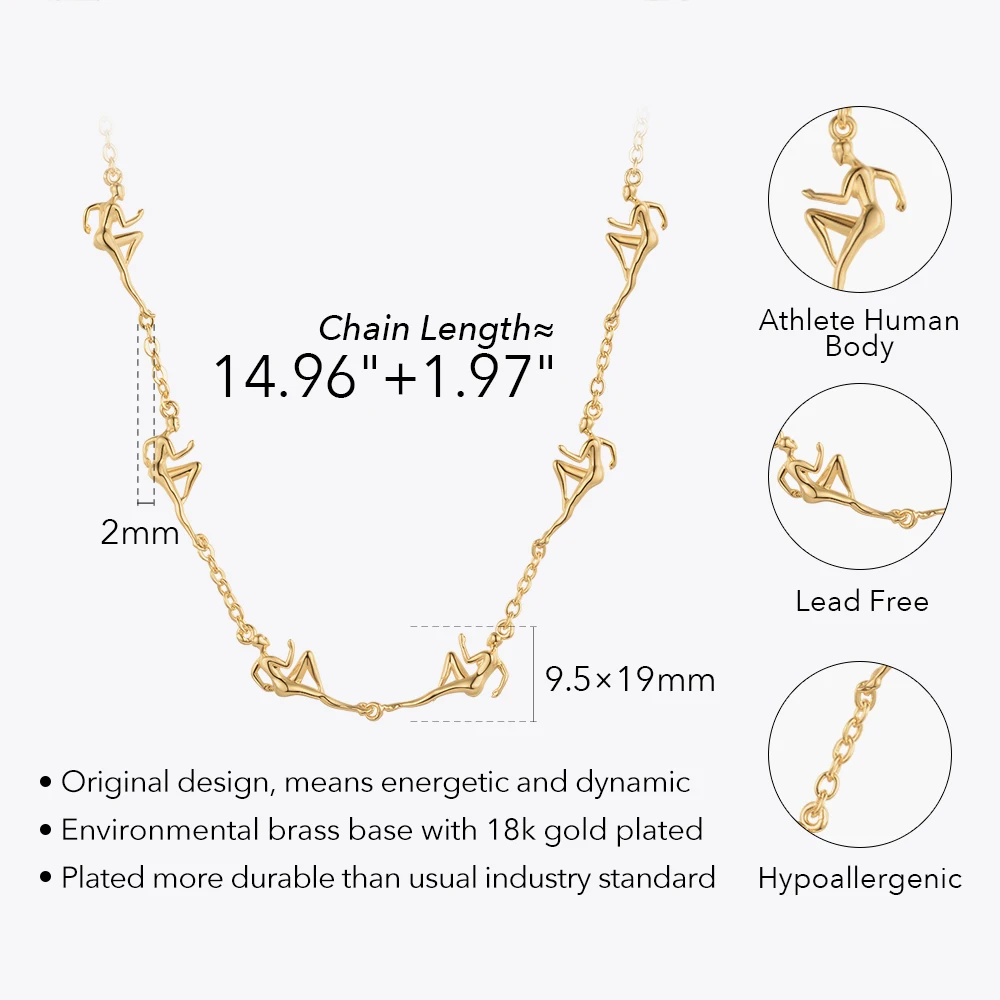 Athlete Dancer Figure Necklace - Image 6