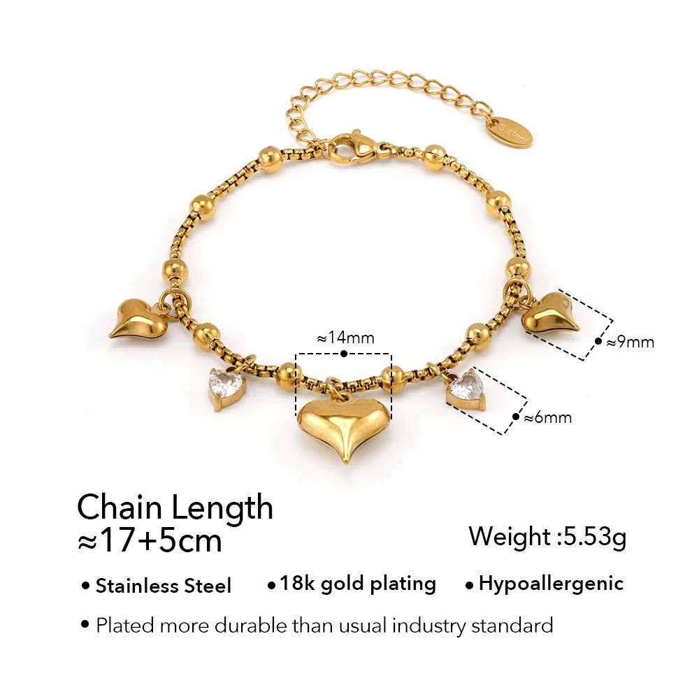 Heart Chain Bracelet - Image 6