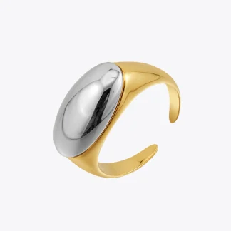 Oval Secondary Color Open Ring