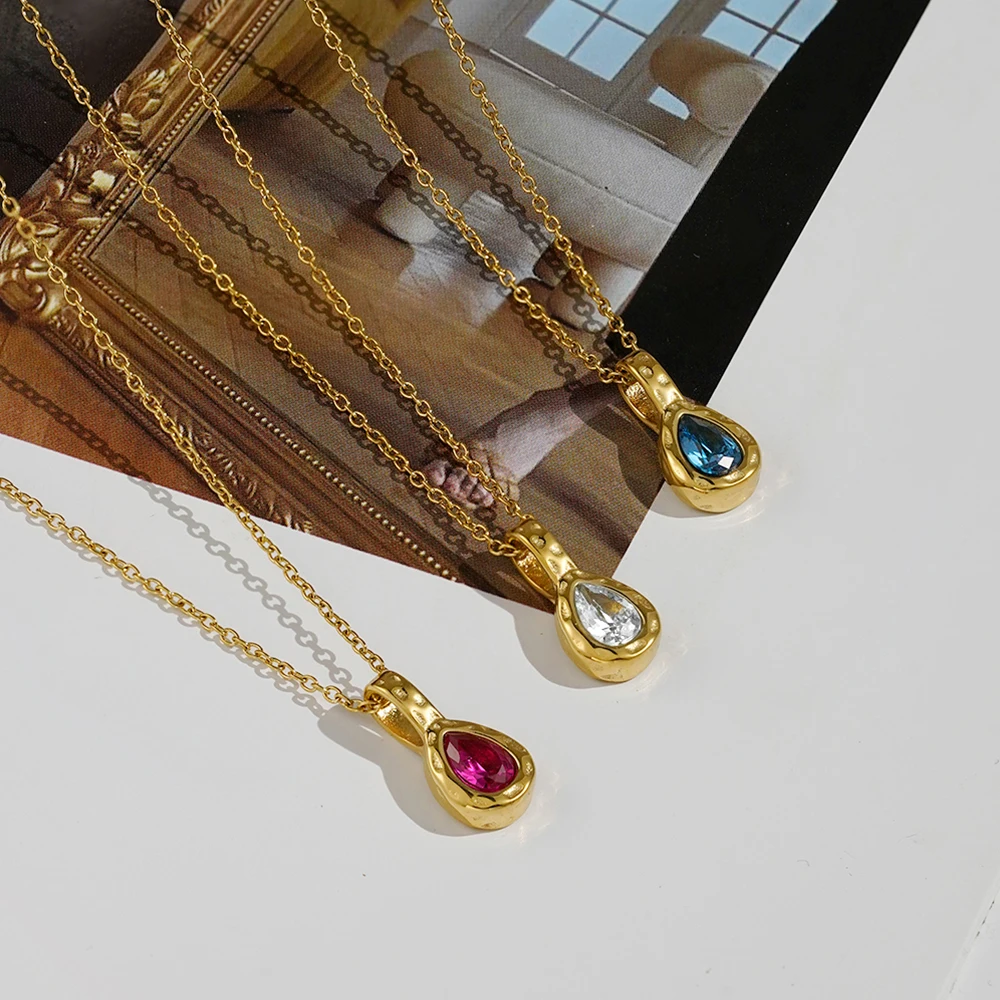 Rain Drop Zircon Necklace - Image 4