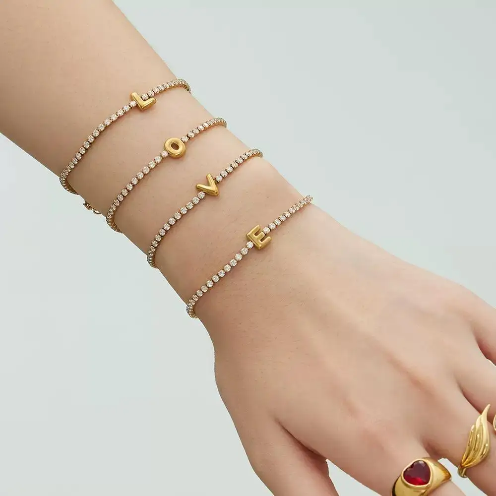 Letter Zircon Bracelet - Image 4