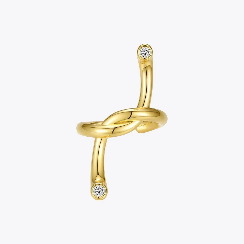 Open Curved Knot Ring
