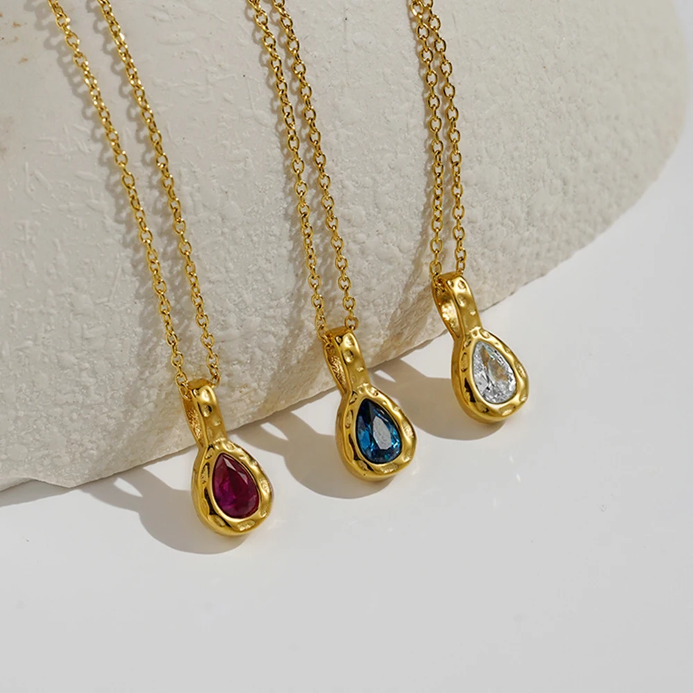 Rain Drop Zircon Necklace - Image 3