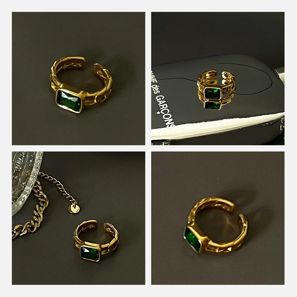 Royal Green Stone Wedding Ring - Image 3