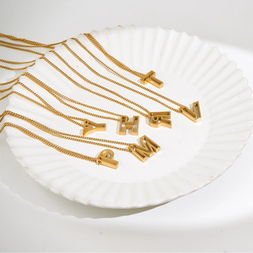 Letter Pendant Necklace - Image 2