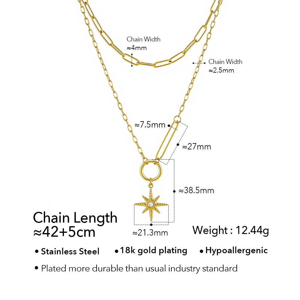 Stacked Layered Necklace - Image 7