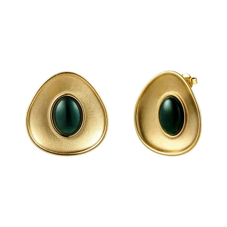 Avocado Shape Resin Stud Earrings