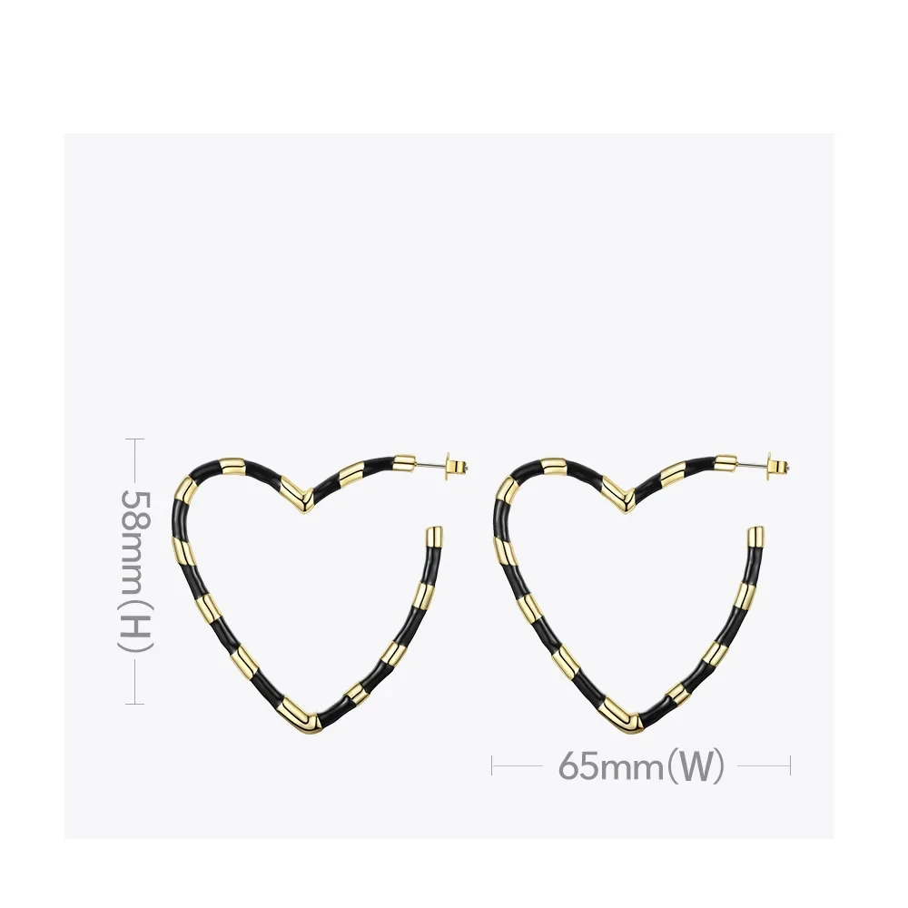 Heart Hoop Earrings - Image 5