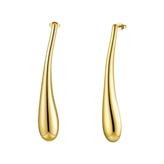 Glossy Rain Drop Stud Earrings