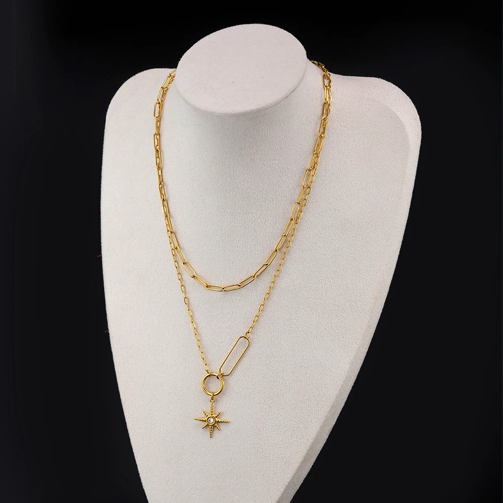 Stacked Layered Necklace - Image 5