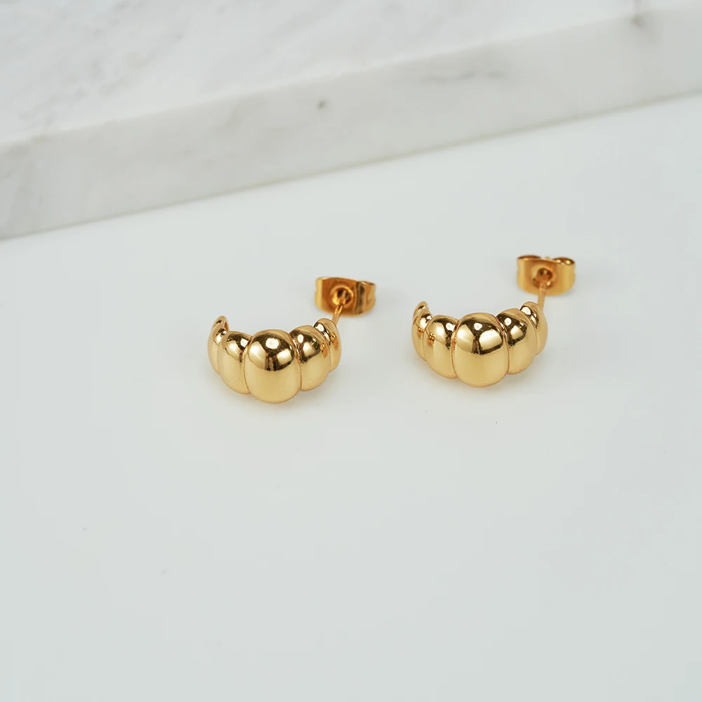 Cool Croissant Stud Earrings - Image 3