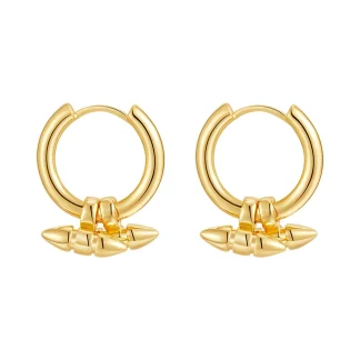 U Shape Bullet Hoop Earrings