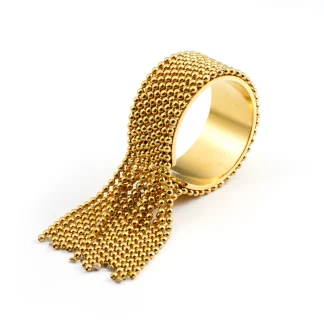Steel Ball Tassel Ring