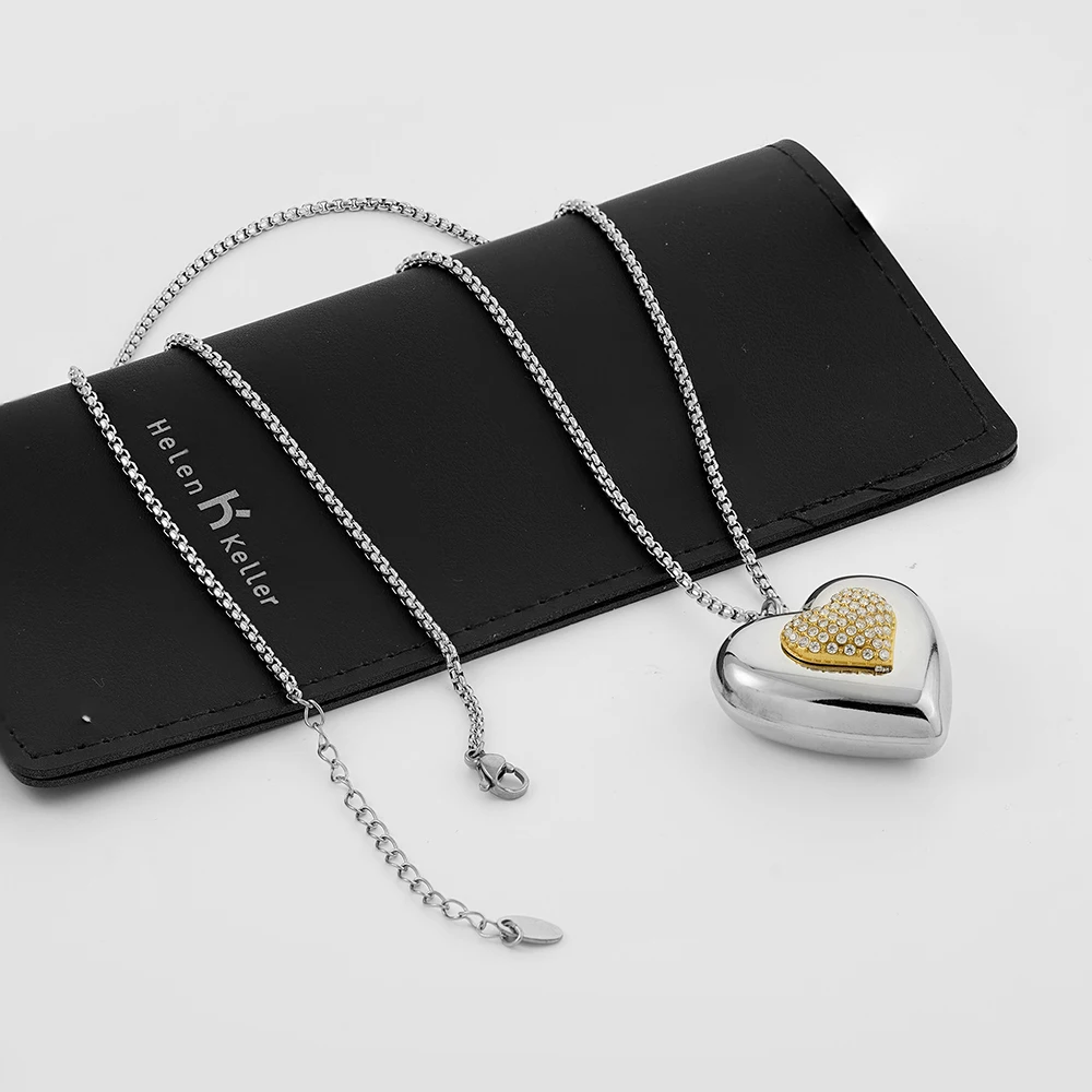 Hollow Heart Necklace - Image 3