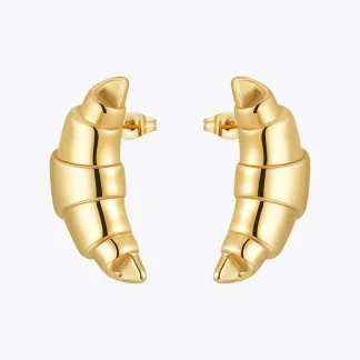 Delicate Croissant Stud Earrings