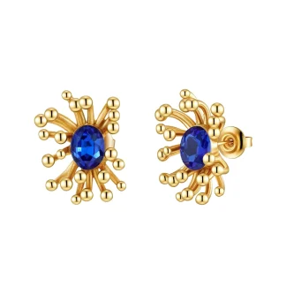 Flower Zirconia Stud Earrings