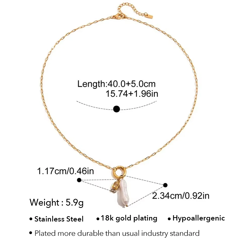 Summer Pearl Zircon Necklace - Image 18