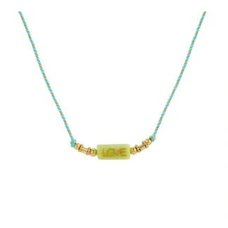Bohemia Resin Love Charm Necklace