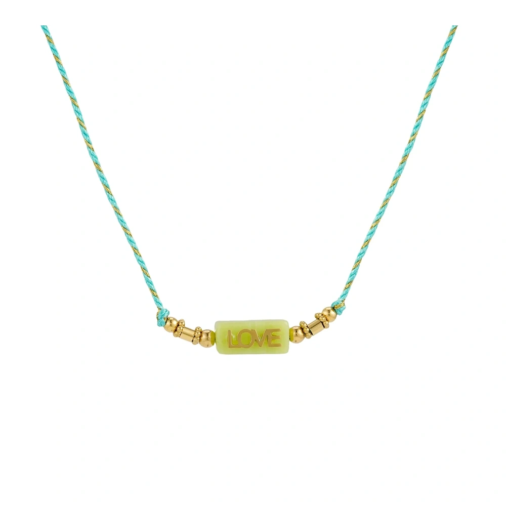 Bohemia Resin Love Charm Necklace