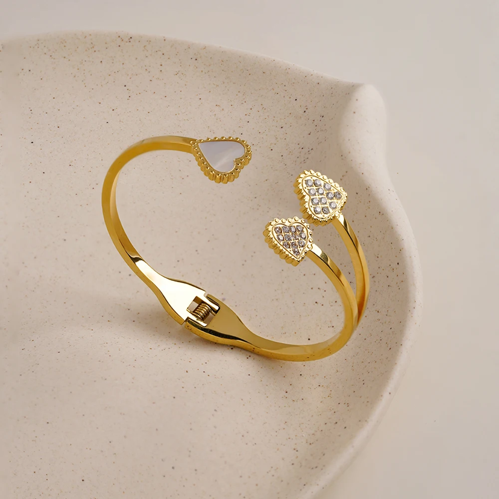 Heart Cuff Bangle - Image 5
