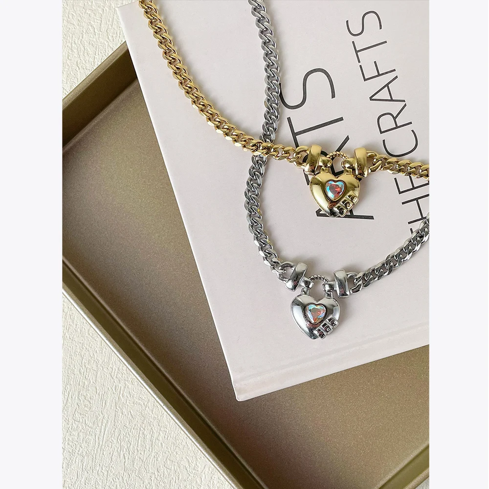 Heart Zircon Pendant Necklace - Image 2