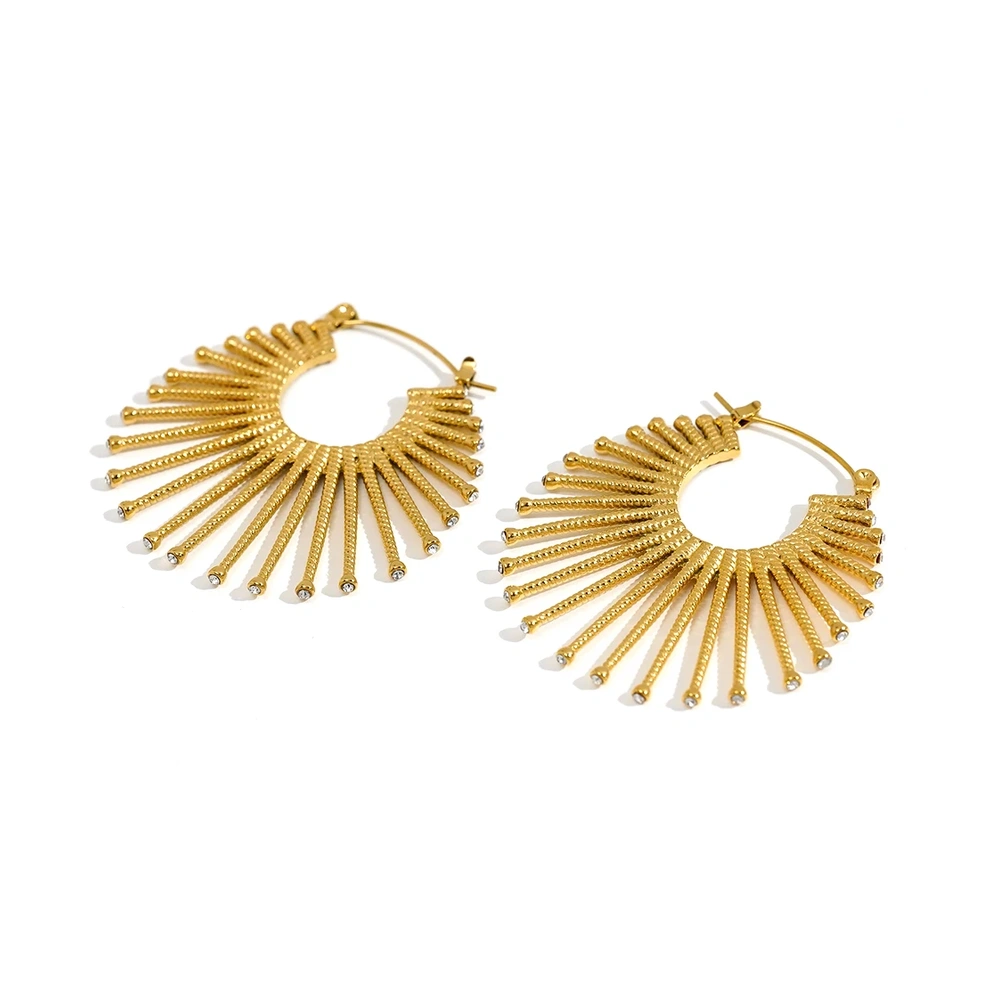 Sector Zircon Stud Earrings