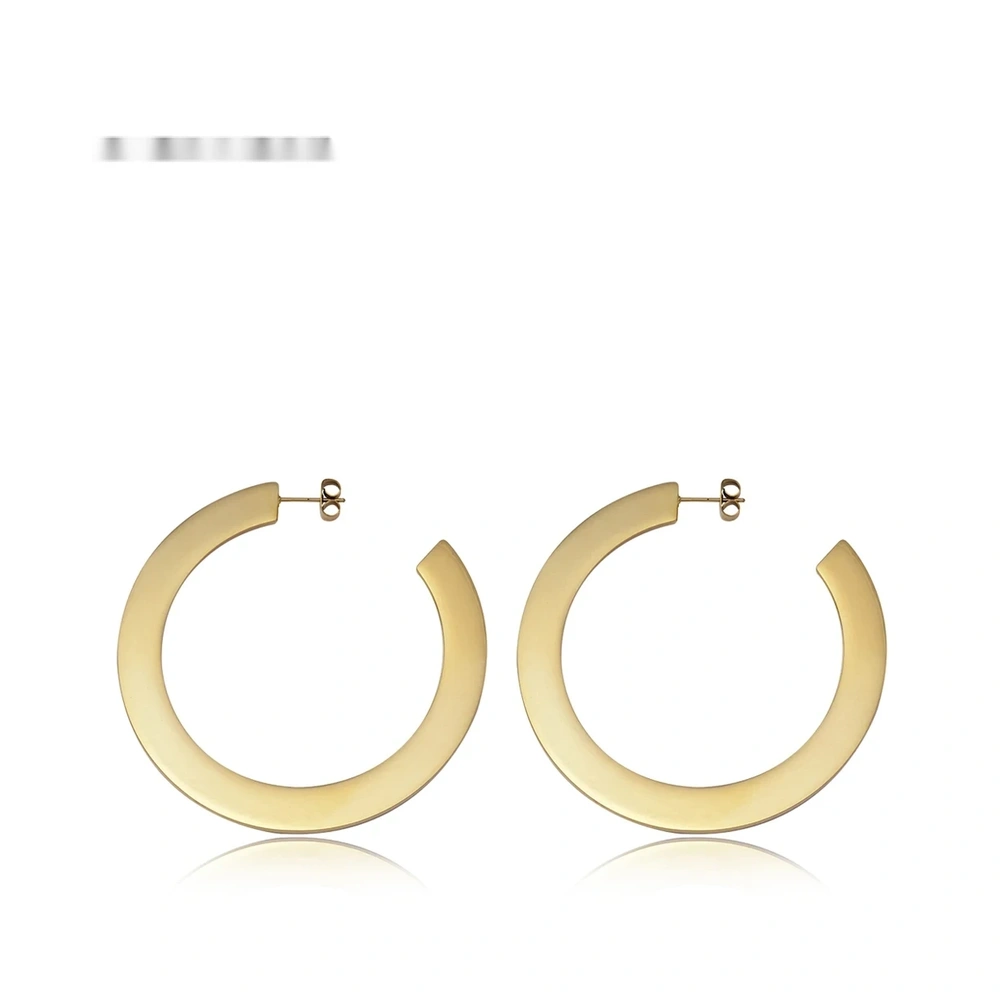 Shiny Hoop Earrings