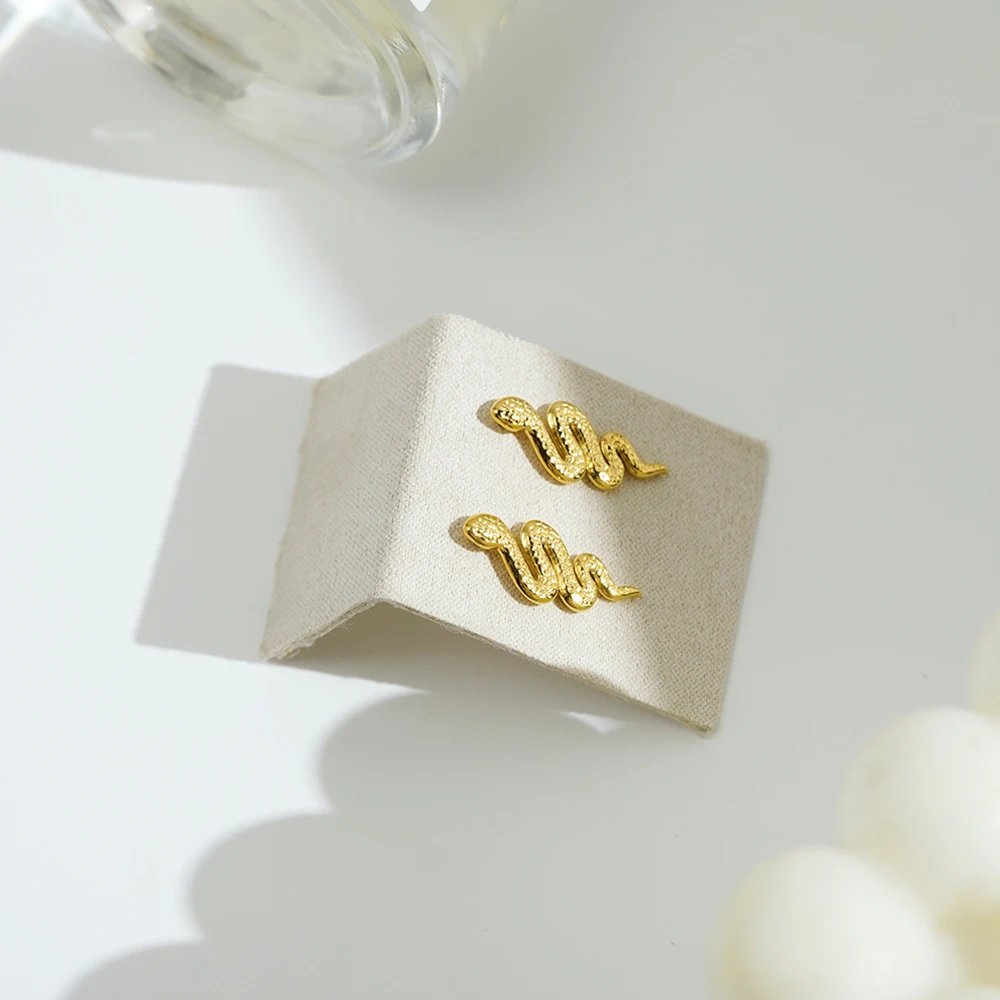 Snake Stud Earrings - Image 4