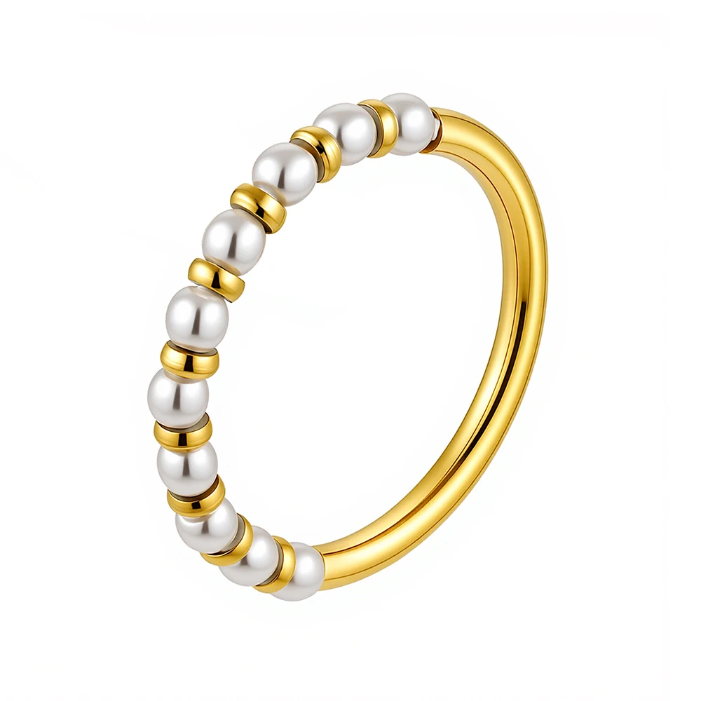 Imitation Pearl Stackable Ring