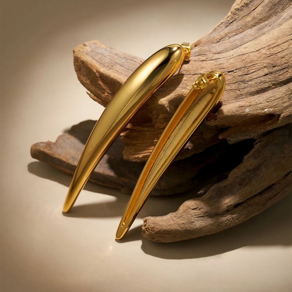 Glossy Rain Drop Earrings - Image 4