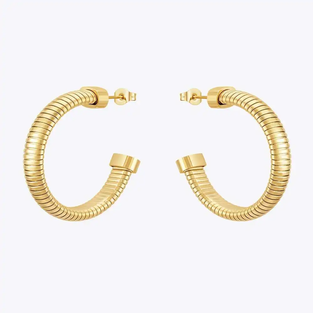 Textured Stud Earrings - Image 3