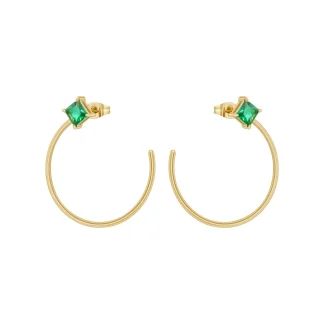 Lines Loop Stud Earrings