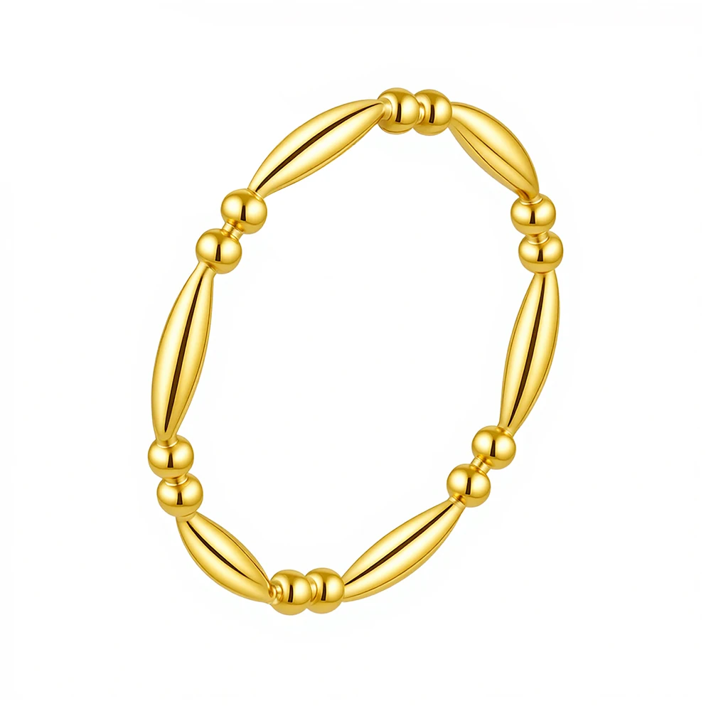 Beaded Thin Stackable Ring