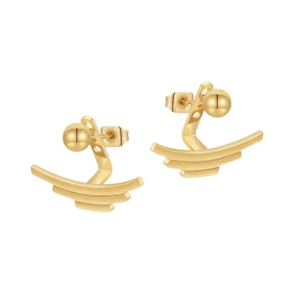 Adjustable Ball Bar Stud Earrings