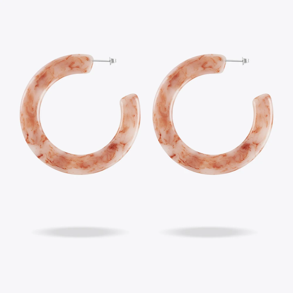 Resin Hoop Earrings - Image 3