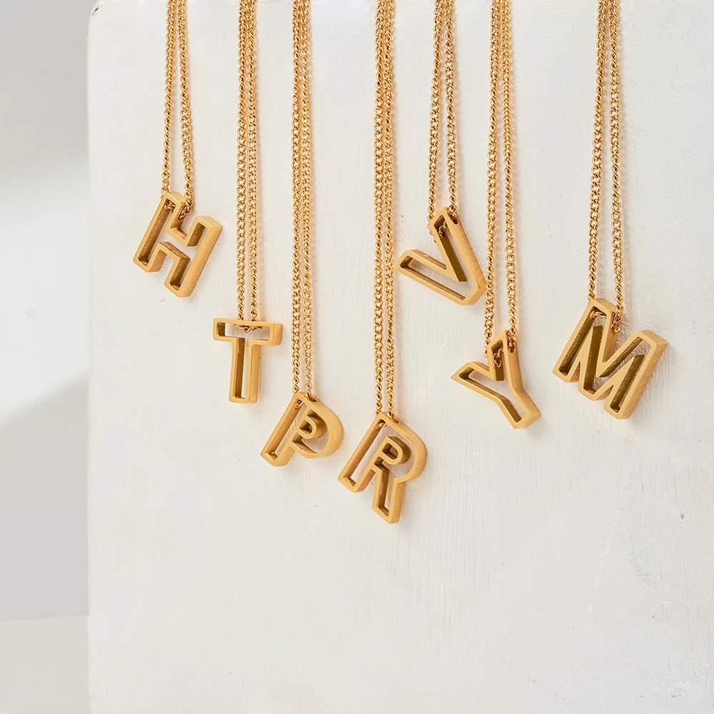 Letter Pendant Necklace - Image 4