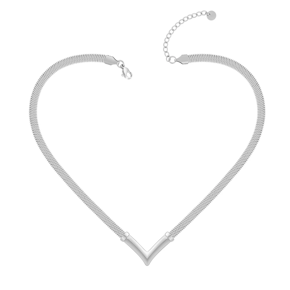 V Shape Snake Necklace - Image 6