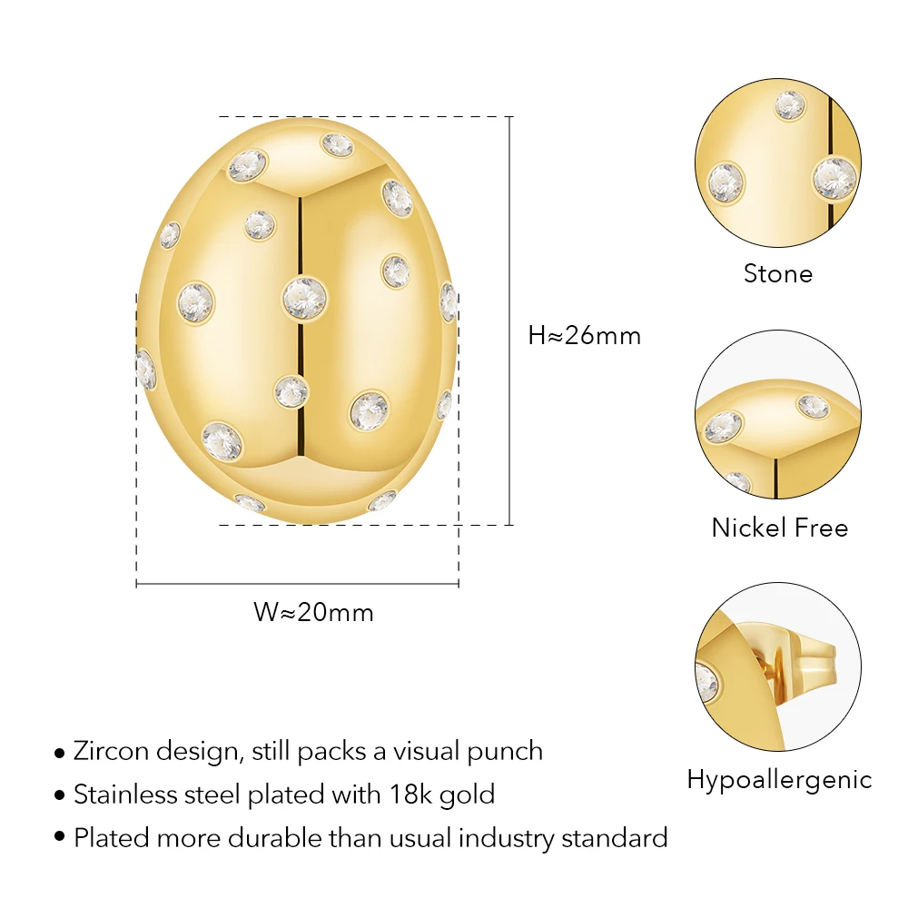 Hollow Pebbles Stud Earrings - Image 6