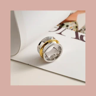 Glossy Two Tone Color Ring