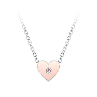 Zircon Pink Heart Brooch