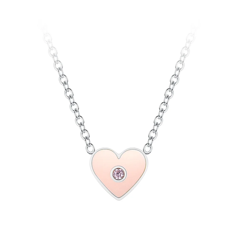 Zircon Pink Heart Brooch