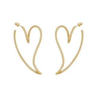 Cutout Heart Stud Earrings