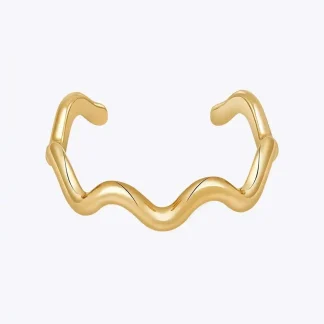 Line Wave Open Bangle