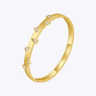 Triangular Zircon Bangle