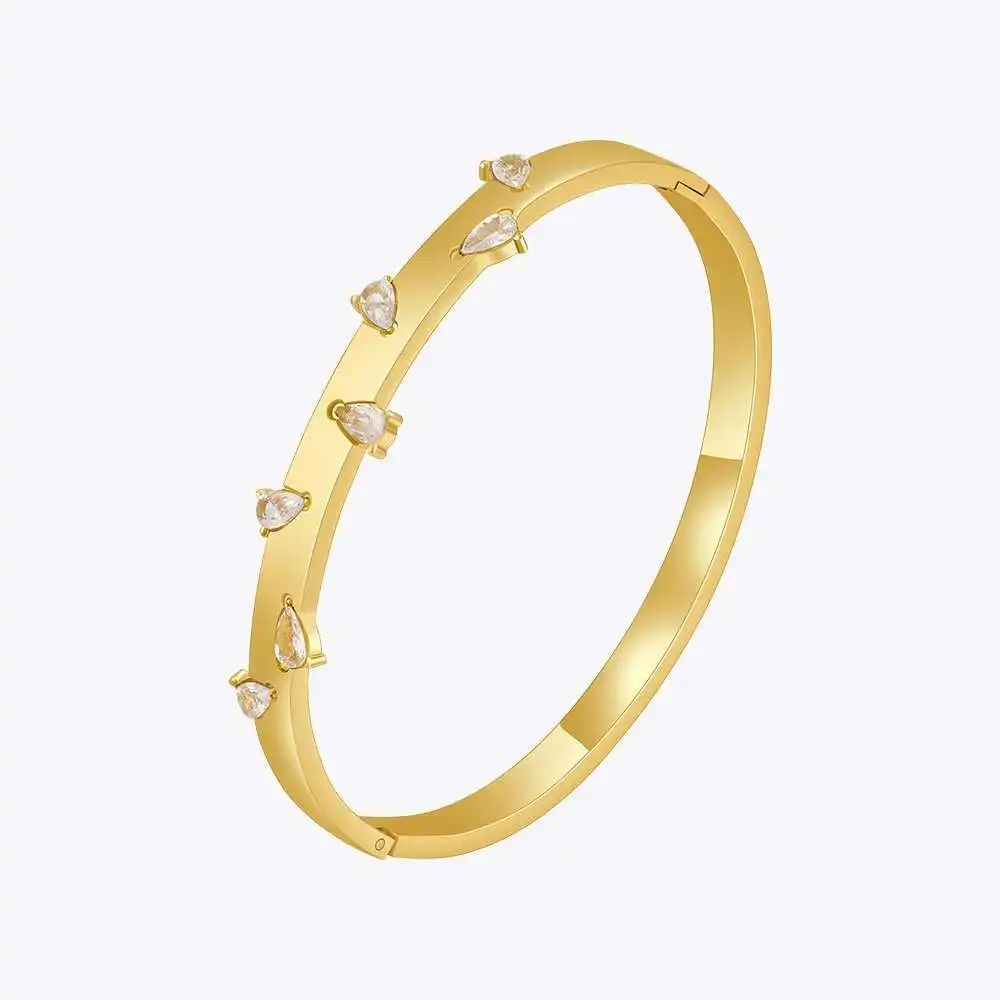 Triangular Zircon Bangle