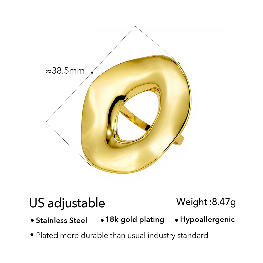 Geometry Irregular Hollow Ring - Image 6