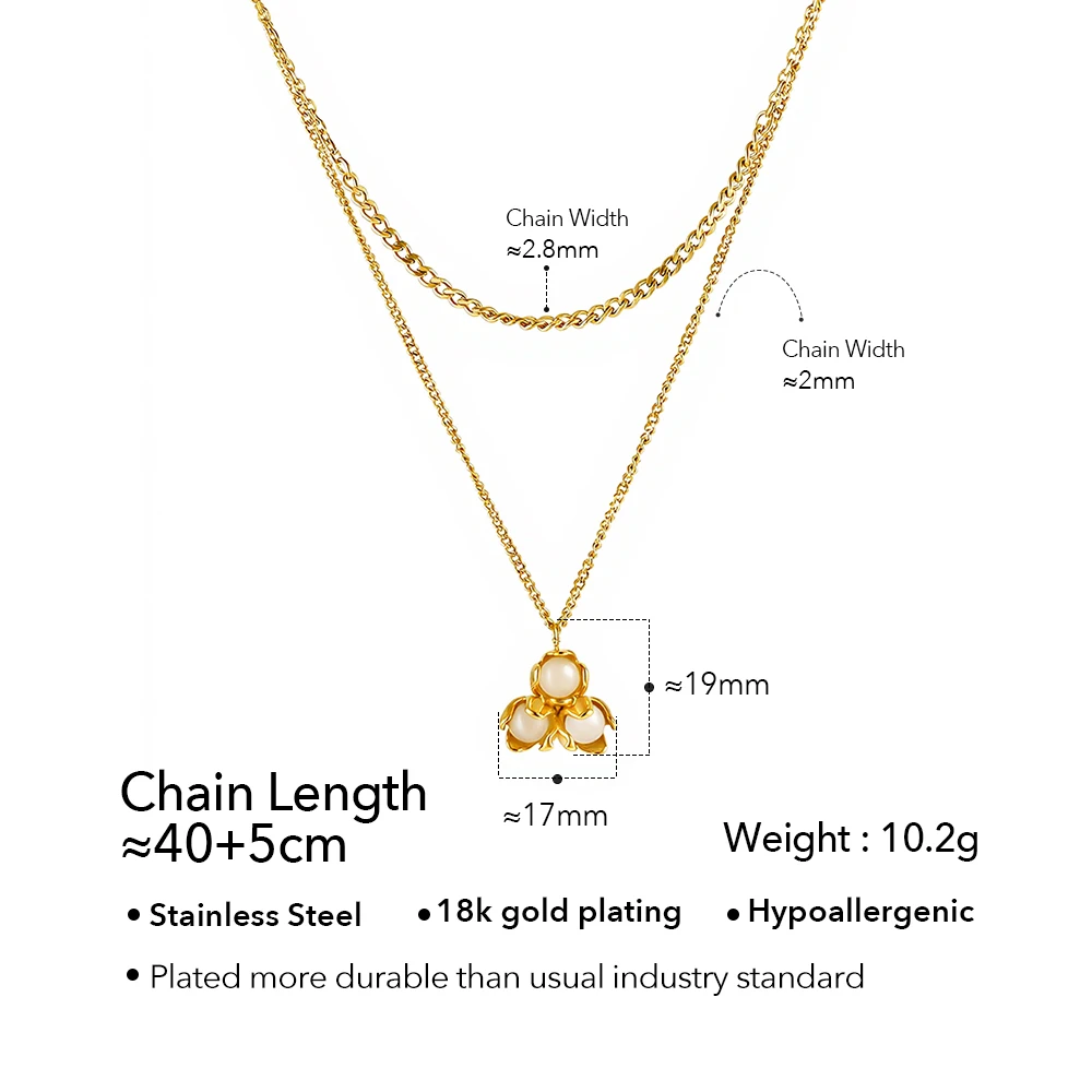 Flower Cat Eye Stone Necklace - Image 7